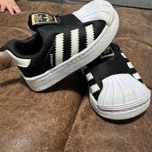 Adidas Kids Superstar Black and White Sneakers
